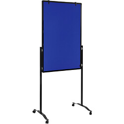 Tableau mobile multi-usages PREMIUM PLUS - Blanc et feutrine bleu marine