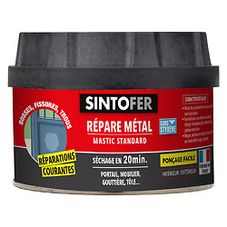 Mastic Sintofer Répare métal standard, avec durcisseur, boîte de 330g