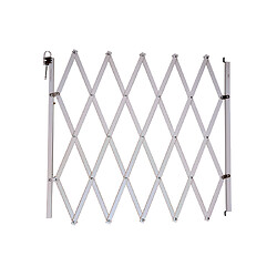 Barrière rétractable Stop'fix pour animaux, largeur d'ouverture 600 à 1100 mm, en bois blanc