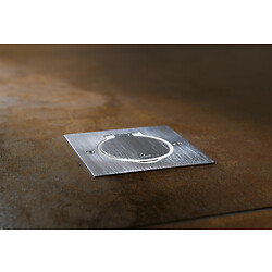 Platinum - Platine rectangulaire simple poste à équiper - IP44/IK08 -inox brossé