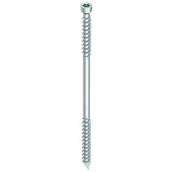 Vis à bois charpente WT acier zingué blanc A3K tête fraisée cylindrique double filet empreinte Torx Drive 6,5x90mm 100p
