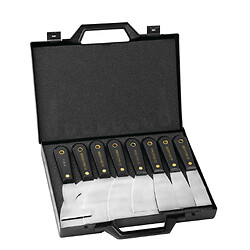 Mallette de 7 spatules de peintre type américain - 1 couteau multi-usages