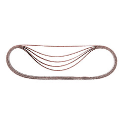 Lot de 5 bandes abrasives 13 x 533 mm pour bois métal