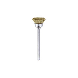 Brosse boisseau en laiton diamètre 13 mm Dremel 536 pour nettoyer et poncer le métal - Lot de 2