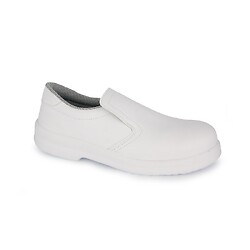 Mocassins de sécurité antiglisse agro-alimentaire Ted "Grandes pointures" S2 SRC - coloris blanc - pointure 50