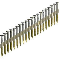 Clous annelés D34° ancrage 4 x 40 mm acier Galva 12µ tête ronde - sans gaz, boite de 1000