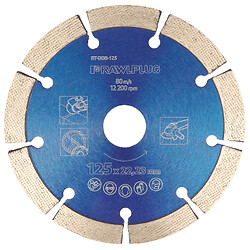Disque à tronçonner diamanté pour béton diamètre 125mm - alésage 22,23 mm