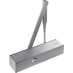 Ferme-porte en applique à pignon et crémailère TS 73 V Argent