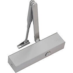 Ferme-porte en applique à pignon et crémailère TS 83 temporisé Argent