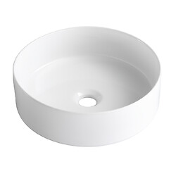 Vasque à poser ronde céramique Blanc brillant Ø 360 mm - hauteur 119 mm
