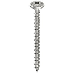 Vis bois HECO TOPIX Plus acier inoxydable A2 tête ronde large filetage total T40, 8x120mm/114mm boîte de 50 pièces