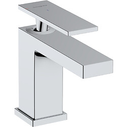 Mitigeur de lavabo 80 CoolStart Tecturis E avec tirette et vidage, Chromé