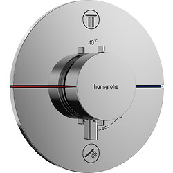 Mitigeur thermostatique encastré ShowerSelect Comfort S 2 fonctions avec set de finition, Chromé