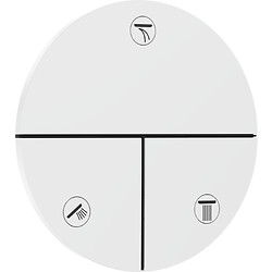 Set de finition pour robinet d'arrêt ShowerSelect Comfort S 3 fonctions, Blanc mat
