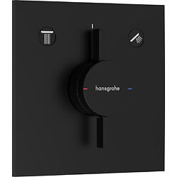Set de finition pour mitigeur mécanique encastré DuoTurn E 2 fonctions, Noir mat