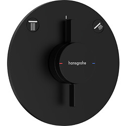 Set de finition pour mitigeur mécanique encastré DuoTurn S avec 2 fonctions, Noir mat