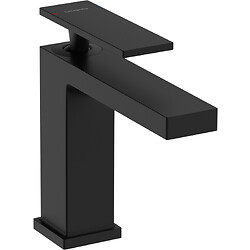 Mitigeur de lavabo 110 Tecturis E avec tirette et vidage, Noir mat