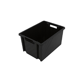 Bac gerbable et emboitable en polypropylène Novabac 30l noir 