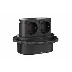 Bloc multiprise Piccolino 2 prises Noir mat