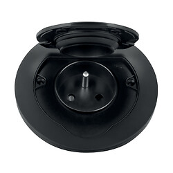 Prise simple Initiale ronde IP55 Noir