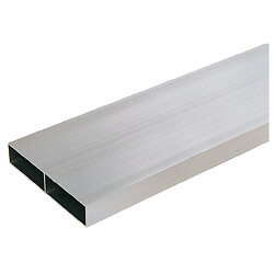 Règle de maçon aluminium rectangulaire 1 voile et 2 alvéoles - sans embouts - longueur 3M