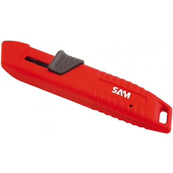 Cutter bi-matière à lame trapézoïdale auto-rétractable