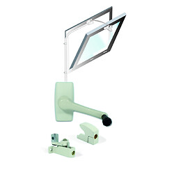 Kit ferme-imposte à câble souple Windy longueur 3050 mm finition blanc