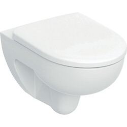 Cuvette WC suspendue sans bride Renova Rimfree à fond creux avec abattant WC frein de chute déclipsable