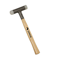 Maillet anti-rebond nylon Ø 25 mm à embouts rond et chanfreiné avec manche Hickory