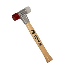 Maillet Ø 40 mm à double embouts acétate et nylon avec manche bois verni