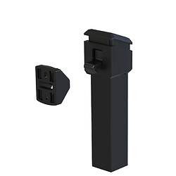 Arrêt poussoir design Saint-Pierre avec tube longueur 330 mm fintion noir RAL 9005