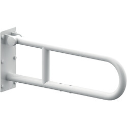 Barre d'appui relevable inox Bailleron II Ø 32 mm blanche