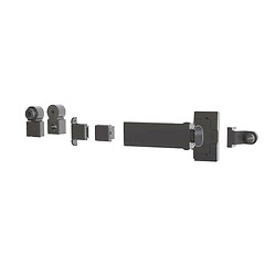 Kit arrêt Ellipse® universel pose sur cadre ou volet plein avec cale en composite noir RAL 9005 livré sans tringle
