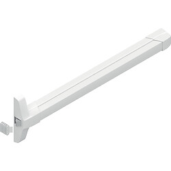 Serrure antipanique Discovery touch bar 1 point complète coupe-feu avec barre de 1200 + gâches - finition blanc RAL 9010 brillant