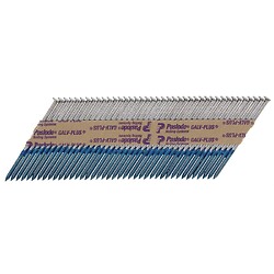 Clous crantés bande papier D34° GALV-PLUS® inox galvanisé pour cloueur IM90/Ci Ø3,10 mm long. 90 mm boite carton de 2500