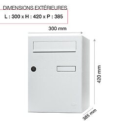 Boîte aux lettres et à colis Eclipse individuelle 1 porte finition gris anthracite RAL 7016 M