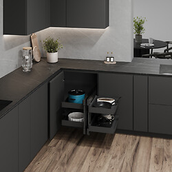 Kit Cor Flex - Essentio anthracite - caisson 900 mm - profondeur 480 mm