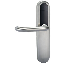SmartHandle AX Advanced L1 à badge rosace ronde, porte de 32-54 mm, carré 7 mm, entraxe 70 mm, borgne argent