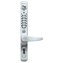 Serrure à code mécanique Keylex Vario changement de code en façade pour portes 80 à 100 mm, entraxe 72 et 92