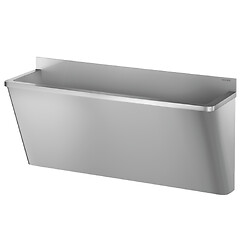 Auge chirurgicale Hygiène + 2 postes à dosseret court - longueur 1400 mm - Inox 304 satiné