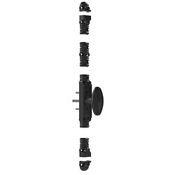 Fausse crémone en zamak CZ3 transformable en crémone avec bouton confort finition cémenté patiné argent