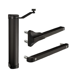 Ferme-portail compact hydraulique Lion réglable pour tout type de portail finition noir RAL 9005