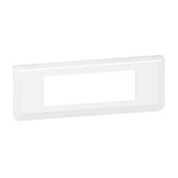 Plaque programme Mosaic 6 modules horizontal blanc
