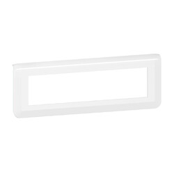 Plaque programme Mosaic 8 modules horizontal blanc