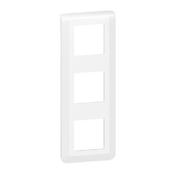 Plaque programme Mosaic 3x2 modules vertical blanc