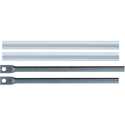 Jeu de 2 tringles, capots, obturateur et gâche porte 2400 mm pour antipanique IDEA non coupe-feu finition gris métallisé
