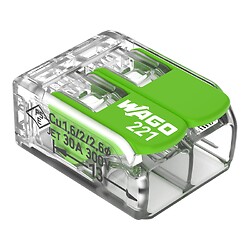Mini borne type 221 Green 2x0,5-6 mm² boîte de 50 pièces
