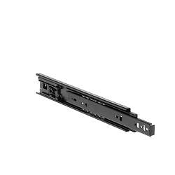 Coulisse-glissière à billes Push Pull pour tiroir à montage latéral - charge 45 kg - sortie totale -3832TR - Noir - longueur 400 mm