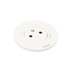 Prise encastrée INCARA™ Disq 60 blanc 1 PC 2P+T cordon 2m