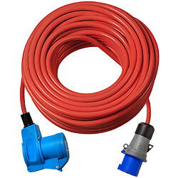 Brennenstuhl Rallonge électrique SOLUTIONS OUTDOOR (10m de câble rouge, fiche CEE P17, fabriquée en France)